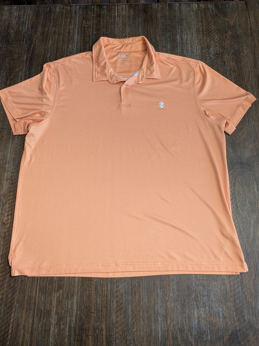 Izod Men’s Peach-Orange Short Sleeve Golf Polo